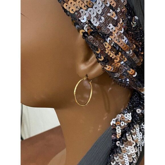 14k (3/4") Hoops Earrings  - Picture 5 of 6